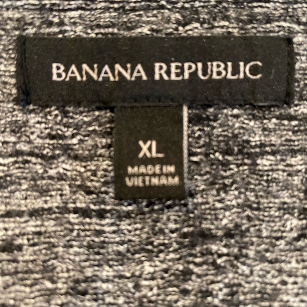 Banana Republic XL Preowned Tweed Grey Black Blazer/Jacket for Business/Casual - Picture 4 of 13